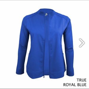 Women Soft Stretch Front ZIP Warm-Up Scrub Jacket